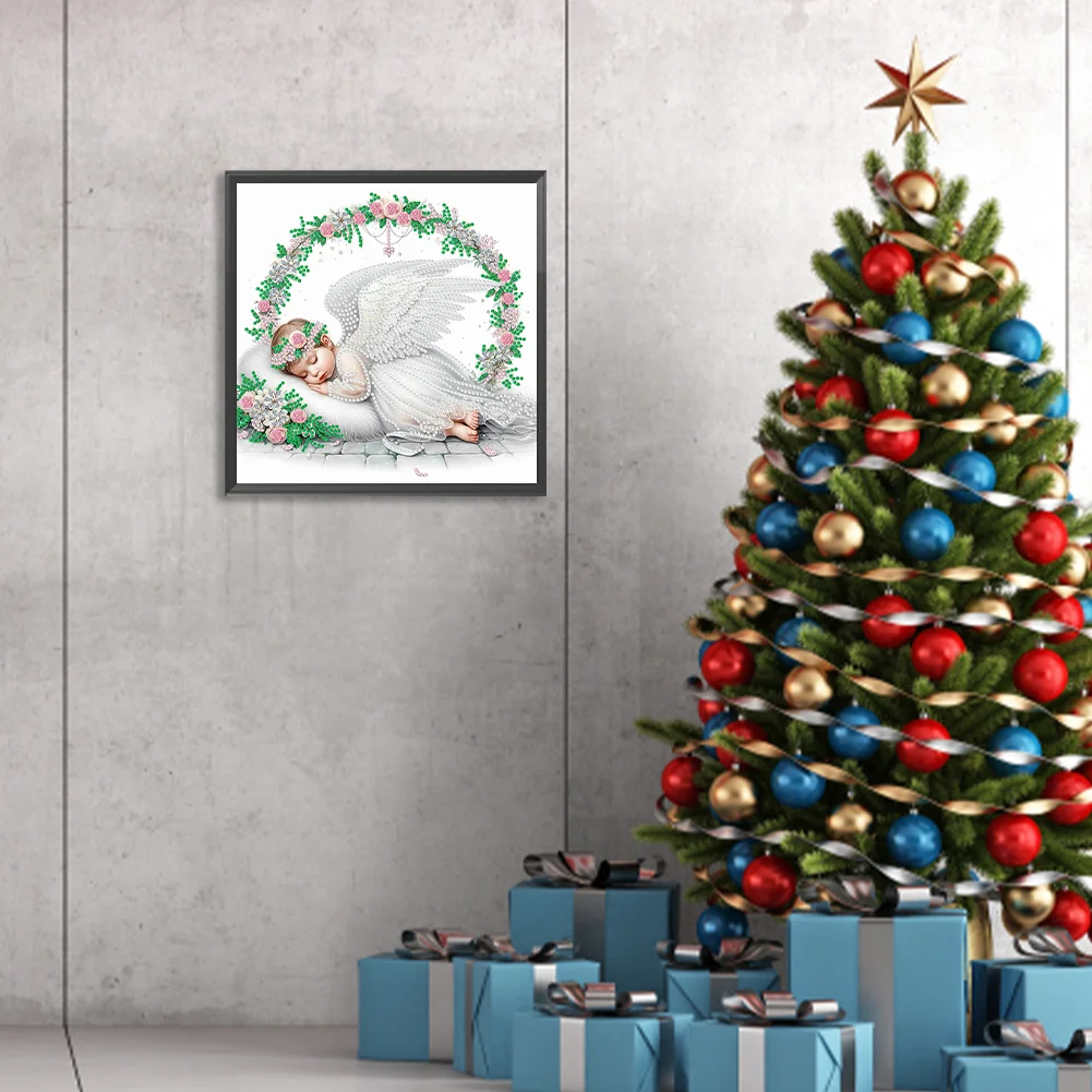 Diamond Painting - Partial Special Shaped Drill - Angel Child(Canvas|30*30cm)