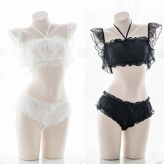 Black/White Sweet Falbala Underwear Set SP1812593