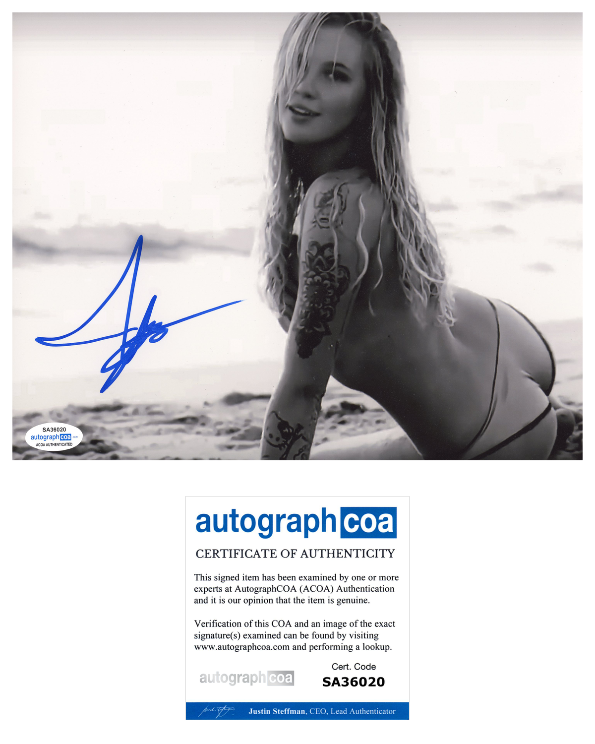 Ireland Baldwin Signed Autographed 8x10 Photo Poster painting Sexy Model ACOA COA