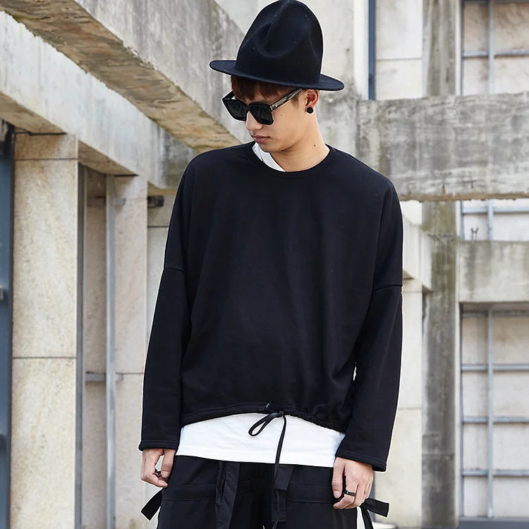 Japanese Dark Wind Original Design Short Sweat Shirts-dark style-men's clothing-halloween
