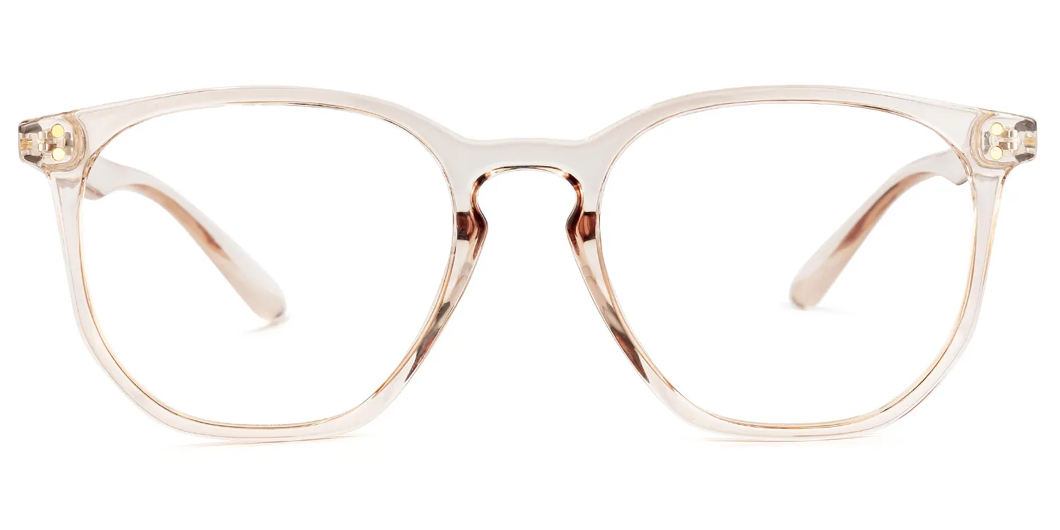 Wade Hellbraun Kristall Quadratisch Brille  Hellbraun