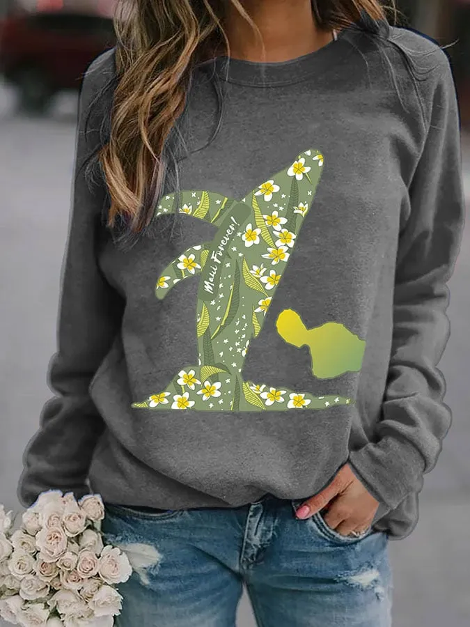 Women's Maui Forever Print Sweatshirt