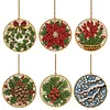 6pcs/set DIY Diamond Special Shape Pearl Art Hanging Wooden Christmas Tree Ornament Kit