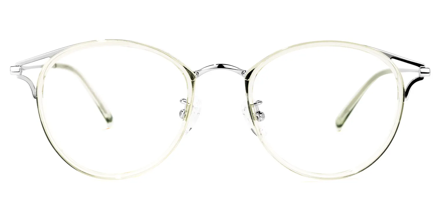 Quaneisha HellgrÃ¼n Rund Brille  HellgrÃ¼n