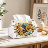 SweetBees and Flowers Diamond Painting Tissue Box 7.48x5.12Inch Diamond Art Tissue Box 5D Diamond Art Tissue Cover for Kitchen Restaurant Bar Office Parties
