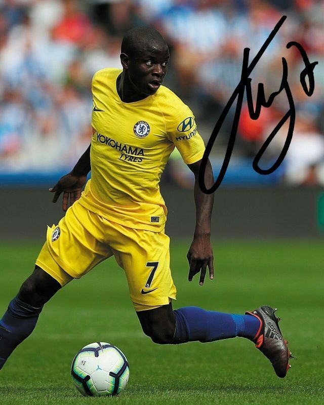 N'Golo Kante - Chelsea Autograph Signed Photo Poster painting Print