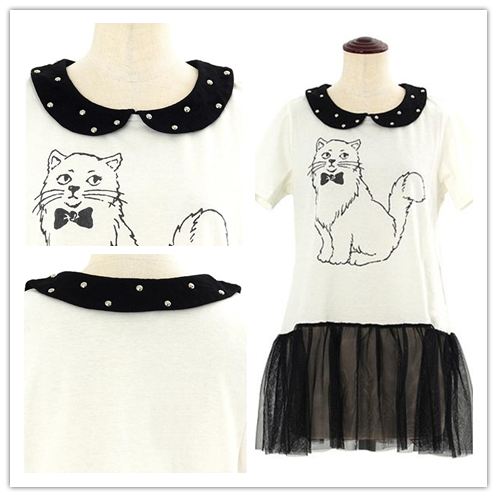 Harajuku Blue Kitty Lace Dress SP152984