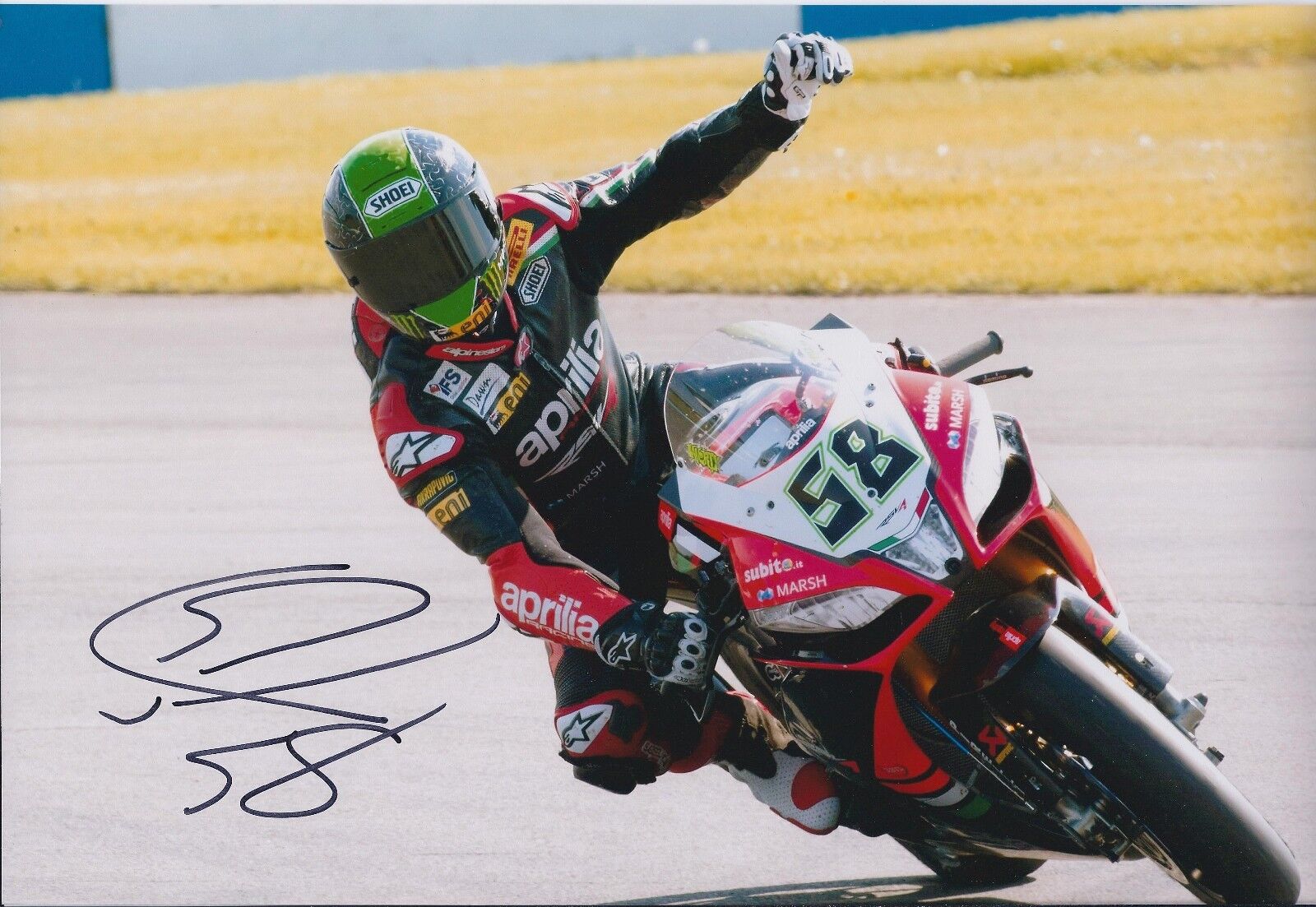 Eugene LAVERTY SIGNED SUZUKI Voltcom Autograph Photo Poster painting AFTAL COA SUPERBIKE WSB