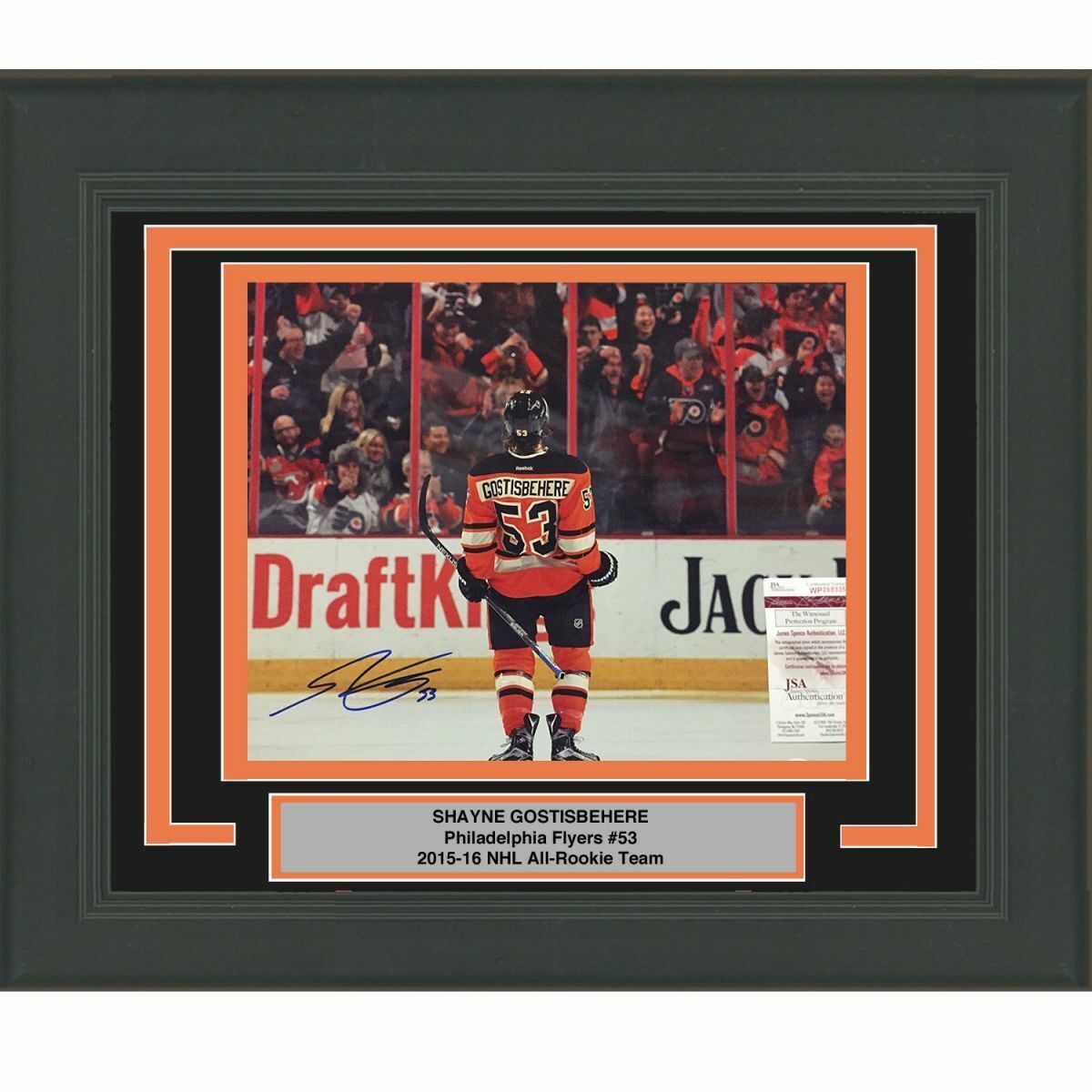 FRAMED Autographed/Signed SHAYNE GOSTISBEHERE Ghost Flyers 16x20 Photo Poster painting JSA COA