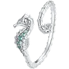 925 Sterling Silver Seahorse Open Rings 