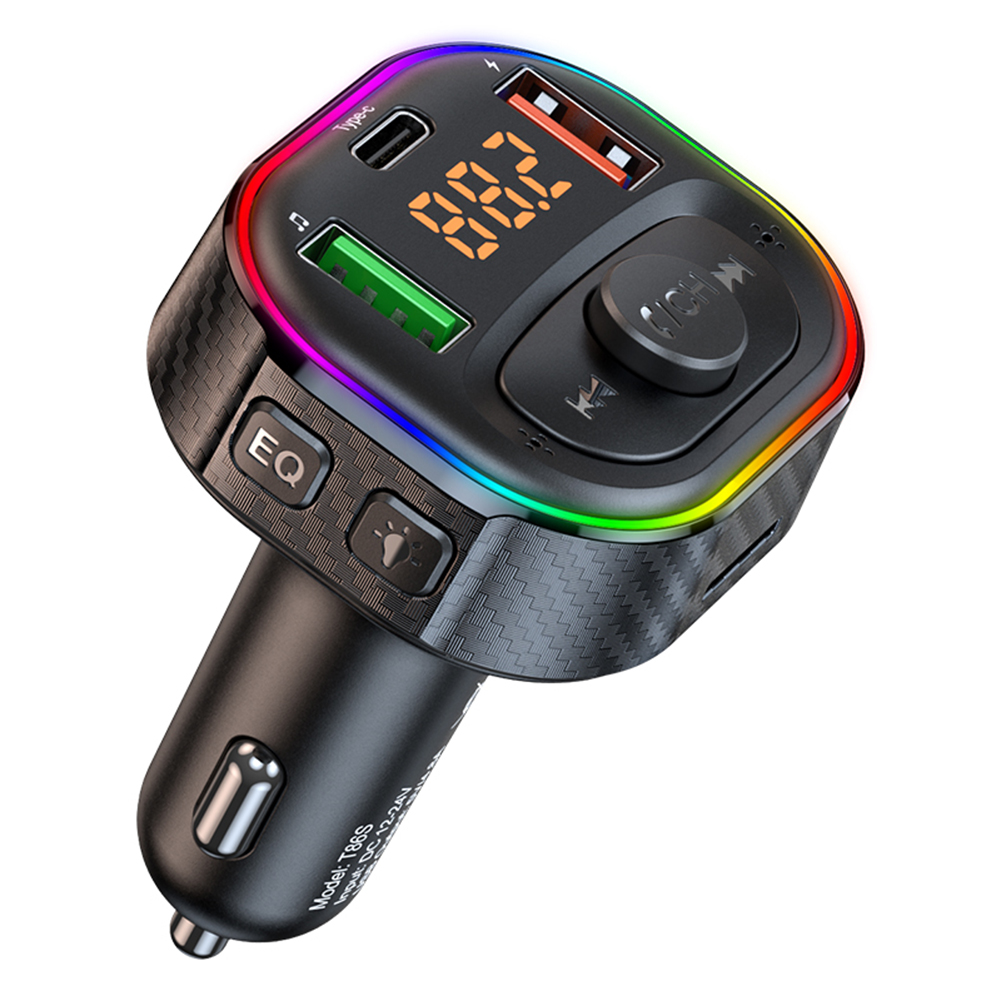 

Car Bluetooth-compatible 5.1 FM Transmitter MP3 Player USB Fast Charger, 501 Original
