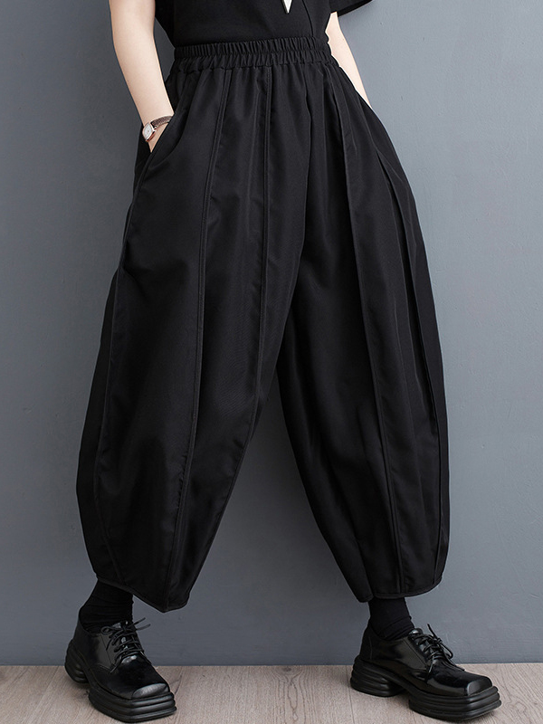 Loose Casual Dark Style Side Pocket Pants