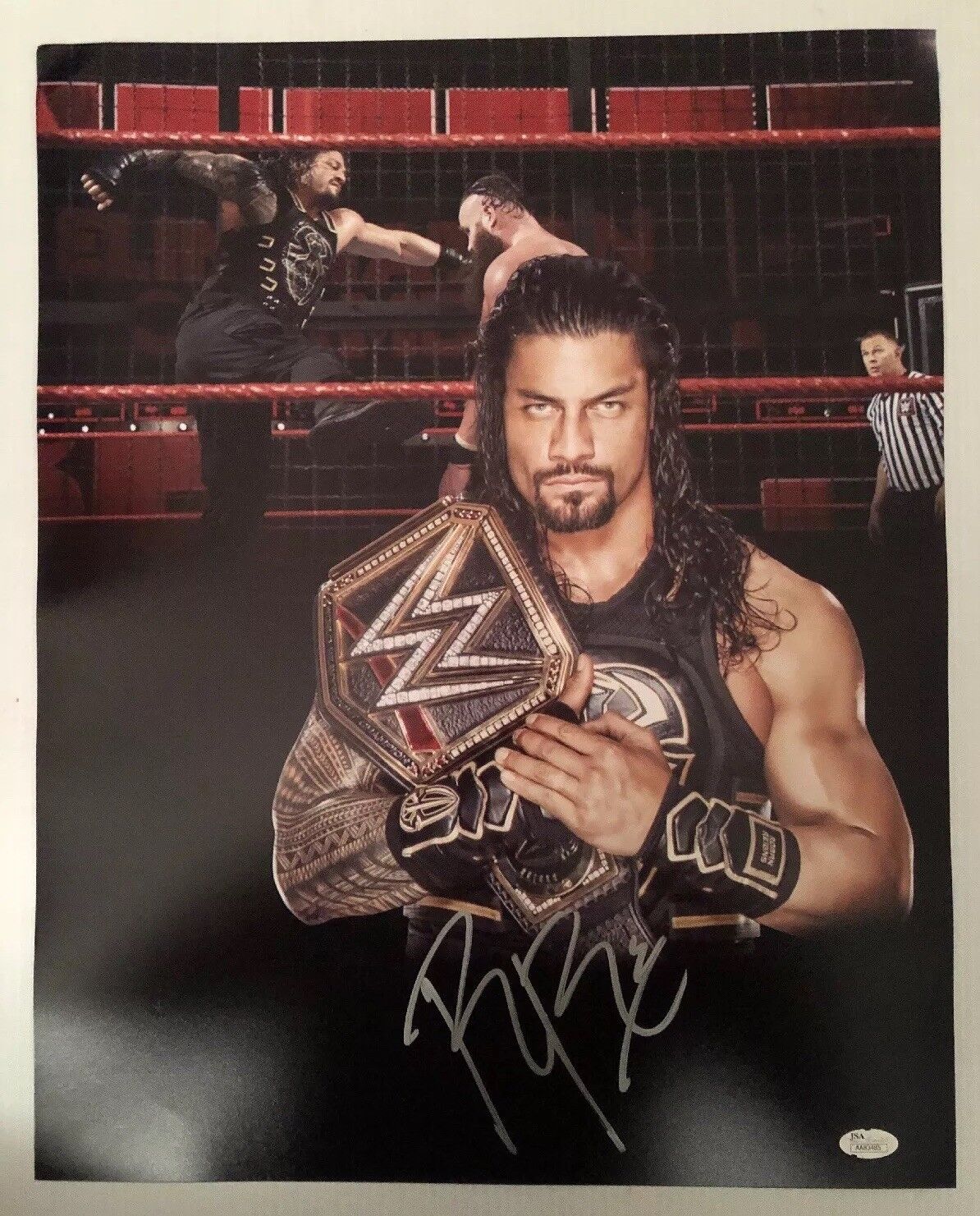 Roman Reigns Signed Autographed 16x20 Photo Poster painting WWE The Guy JSA Sticker Only 9