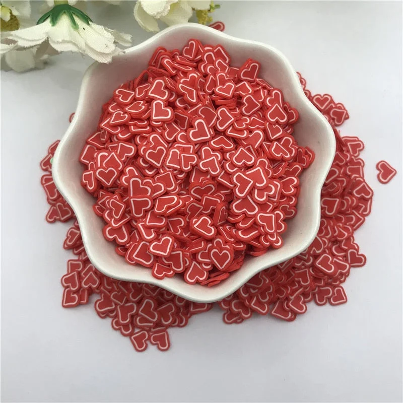 Cute Heart-shaped Mix for Resin DIY Supplies Nails Art Polymer Clear Clay accessories DIY Sequins scrapbook shakes Craft