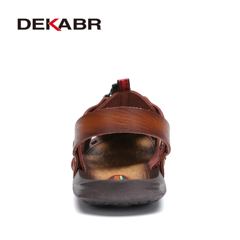 DEKABR Summer Men's Sandals Beach Shoes Summer Leisure Beach Roman Men Outdoor Sandals High Quality Soft Bottom Sandals Slippers