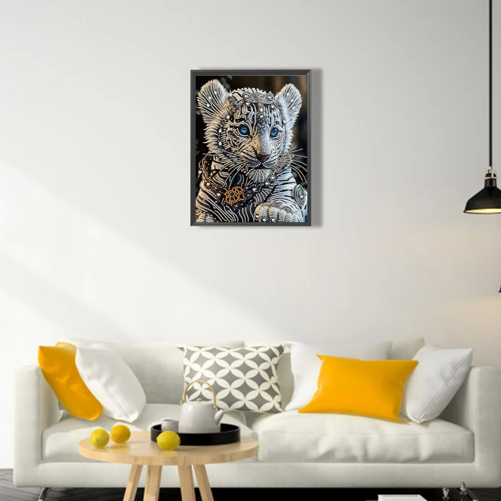 Diamond Painting - Partial Special Shaped Drill - Tiger(30*40cm)