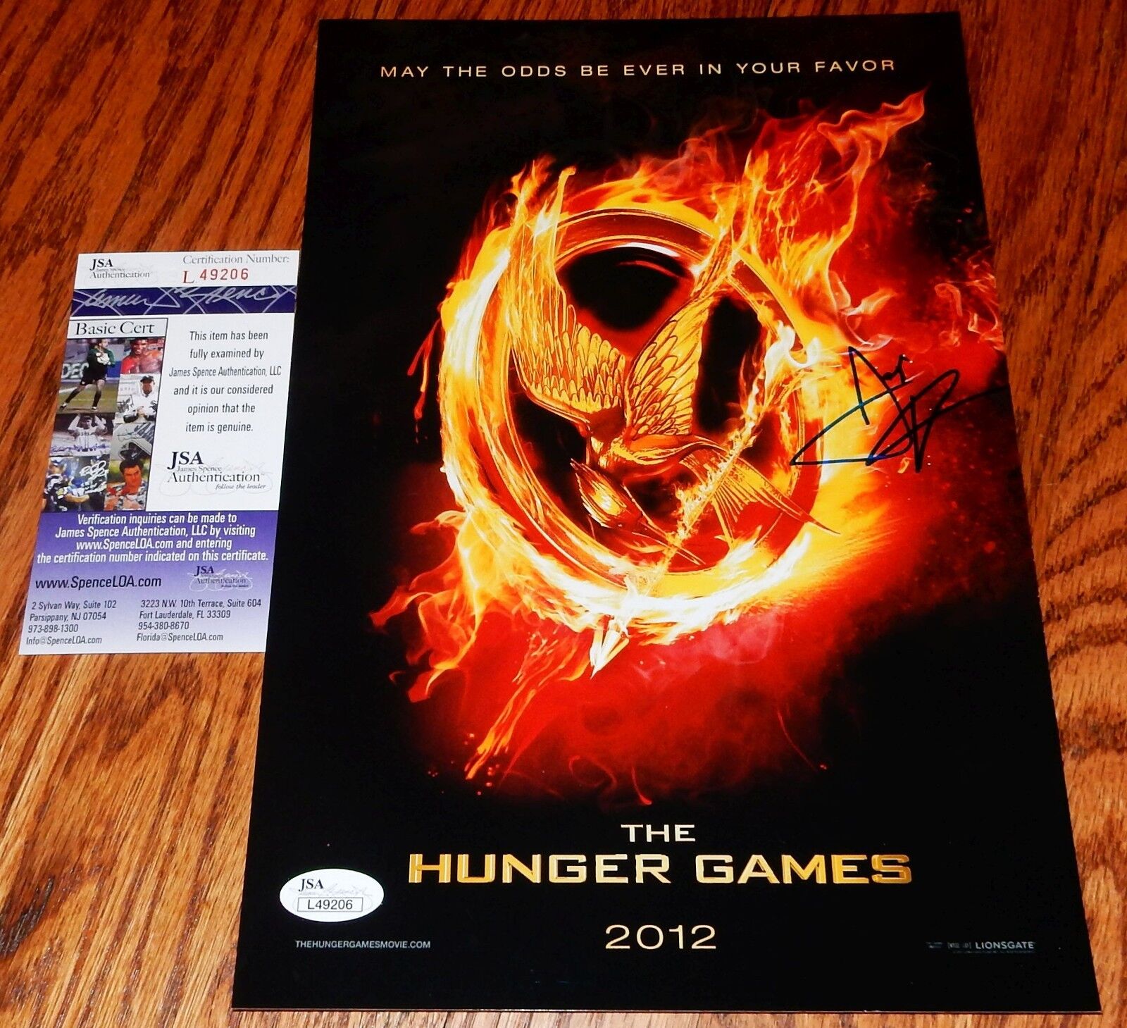 Josh Hutcherson Signed 8x12 Hunger Games Glossy Photo Poster painting JSA COA Autograph Poster