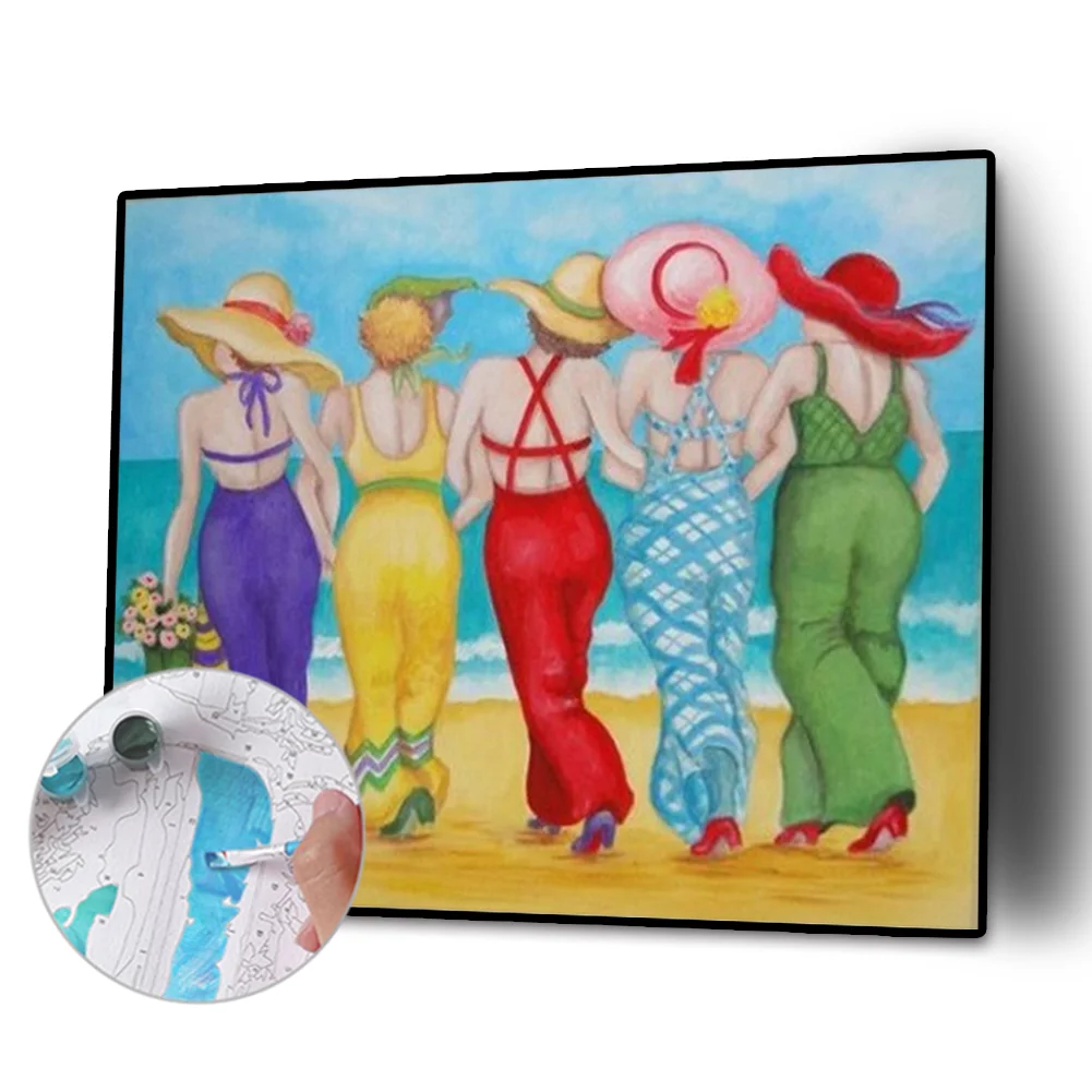 Women on Beach - Paint By Number(50*40cm)