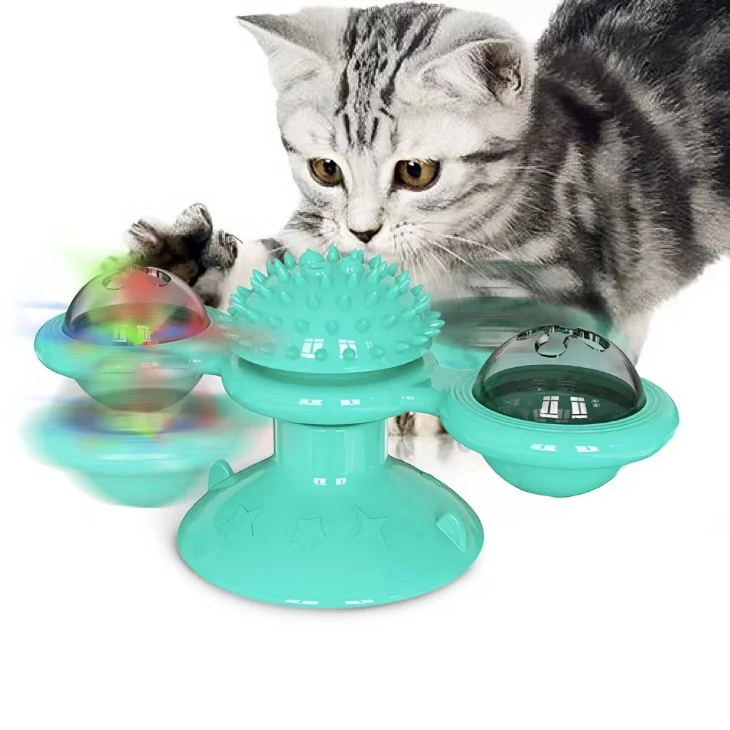 🔥🔥 Interactive Windmill Cat Toys with Catnip
