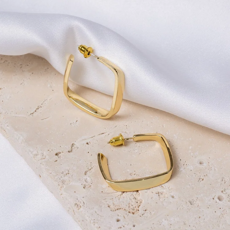 Mila Geometric Hoop Earrings