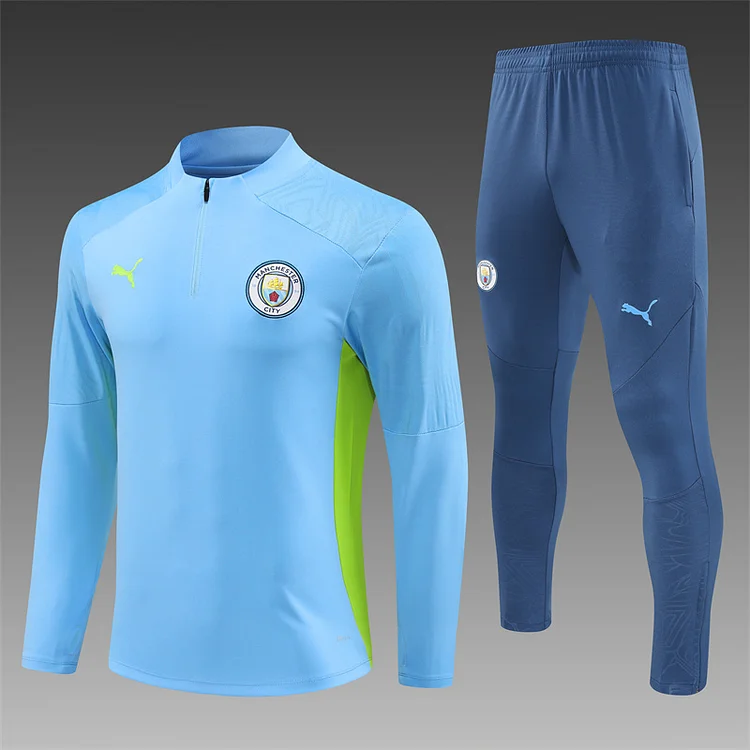 2024-25 Manchester City Light Blue Half-Raised Training Jersey