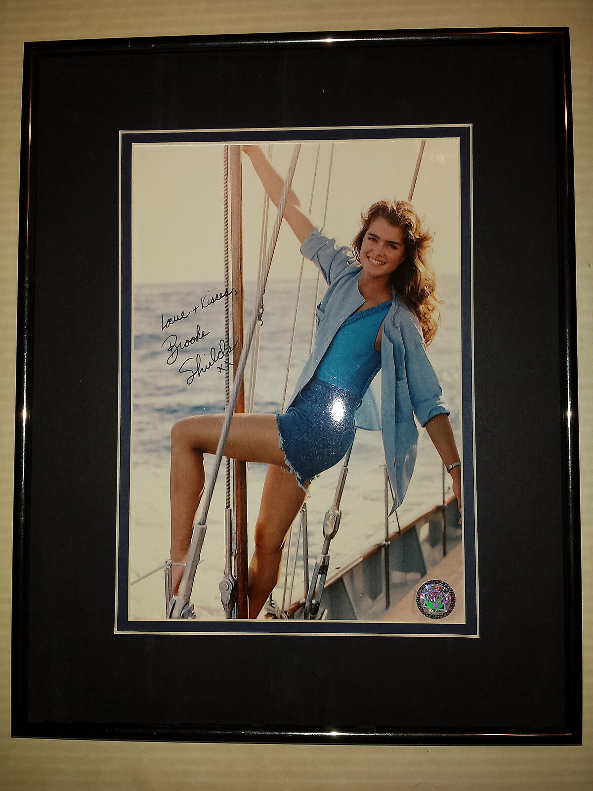 Brooke Shields 8x10 Signed Autographed Double Matted GFA COA