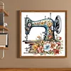 【Limited Stock Sale】Flower Sewing Machine - 11CT Stamped Cross Stitch 50*50cm/19.69*19.69in tapestrymarket