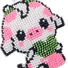 Bead Embroidery - Cow Beaded Counted Cross Stitch Keyring