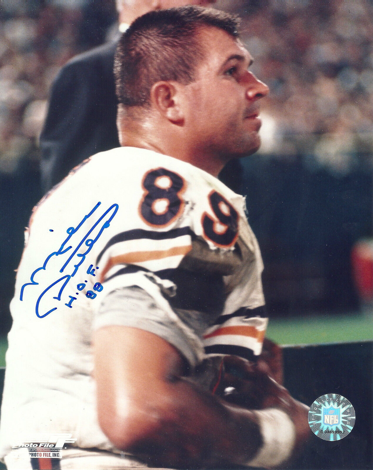 MIKE DITKA 'CHICAGO BEARS' HOF 88 SIGNED 8X10 PICTURE *COA