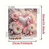 Bulles de fleurs en forme de c&oelig;ur pour la Saint-Valentin, kits sp&eacute;ciaux de peinture en forme de per&ccedil;age partiel 5D pour adultes d&eacute;butants, peintures e