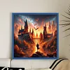 Castle At Sunset-11CT Stamped/Counted Cross Stitch 45*45cm/17.72*17.72in