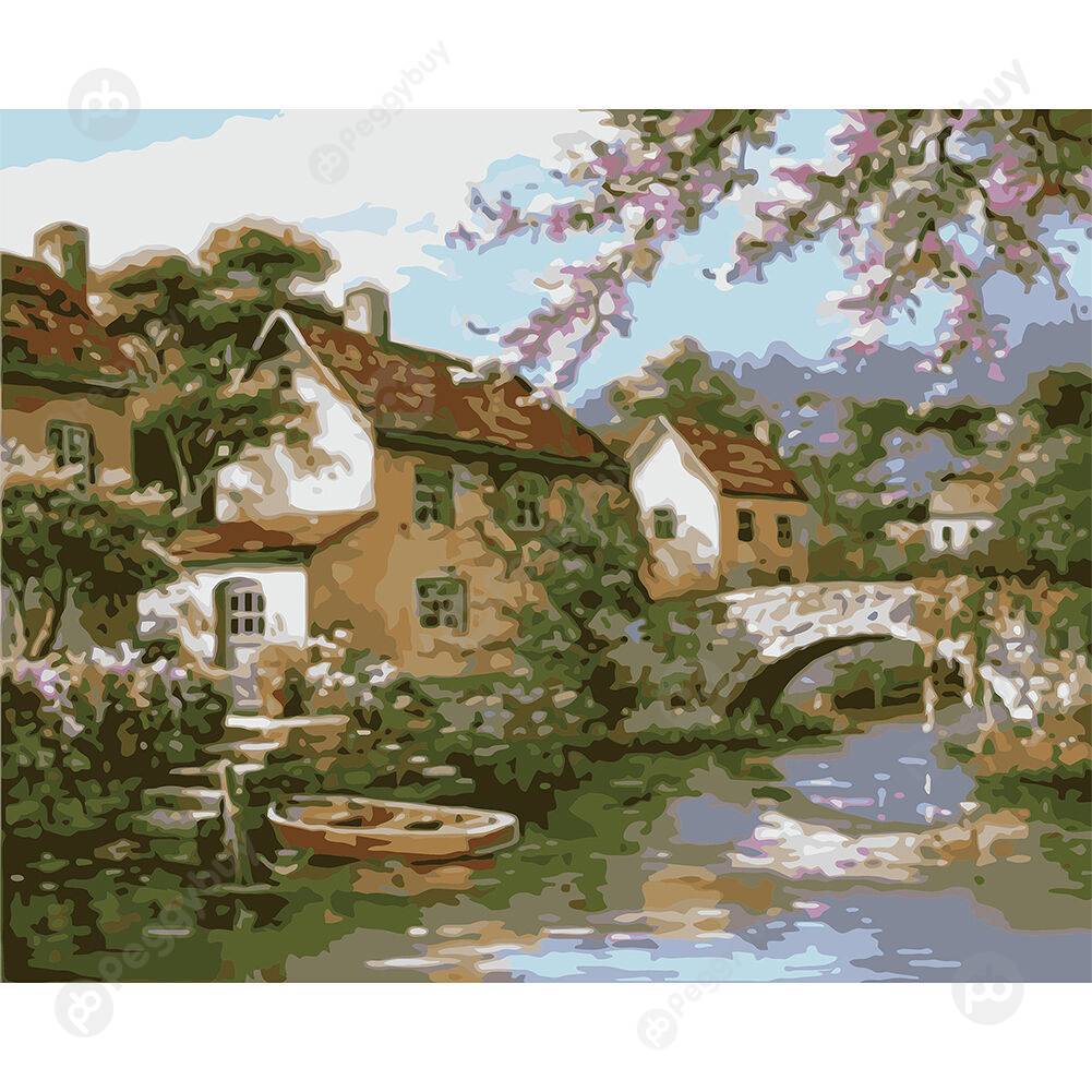 

40*50CM Paint By Numbers-VillageOn, 501 Original