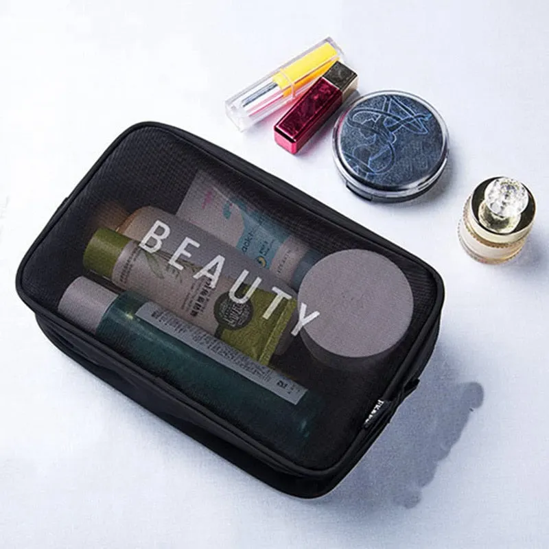Travel Cosmetic Bag Women Zipper Make Up Transparent Makeup Case Organizer Storage Pouch Toiletry Beauty Wash Kit Bags