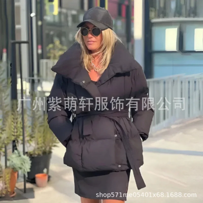 Nigikala Nigikala Three-Color Collar Warm Waist Women's Cotton Jacket Autumn And Winter Loose Collar New Fashion Cotton