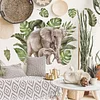 Nature Plants Elephants Wall Sticker Home Kids Room Decor