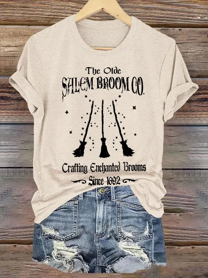 Women's The Olde Salem Broom Co Printed T-Shirt