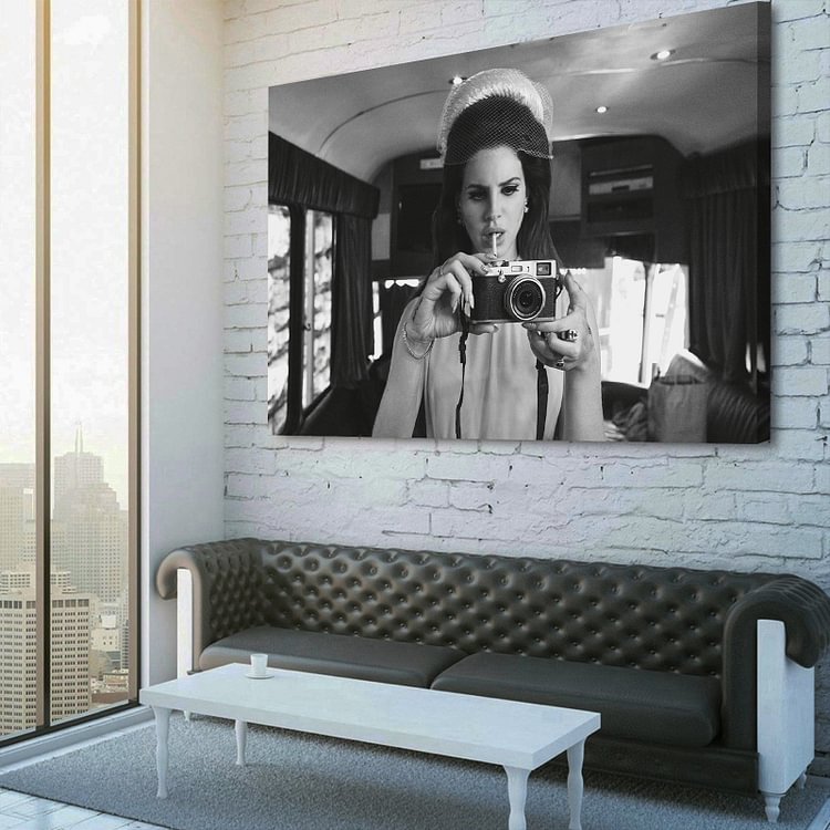 Lana Del Rey Smoking Canvas Wall Art V1 MusicWallArt
