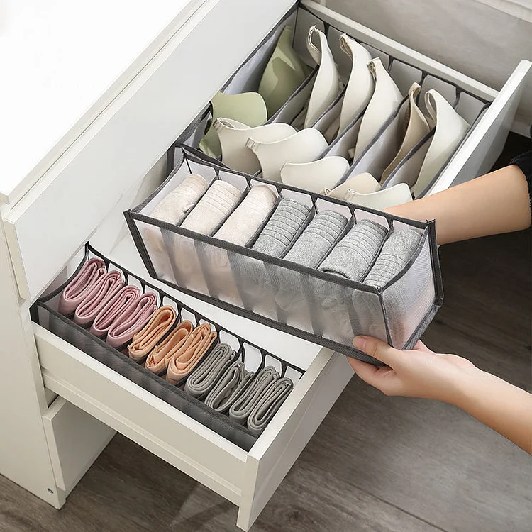 Underwear Storage Box Compartment Drawer Multifunctional Three-In-One Underwear Socks Storage