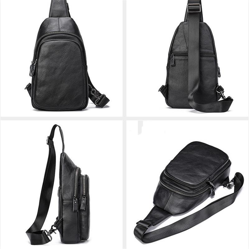 Fashion Large Capacity Plain Soft Leather Crossbody Bags