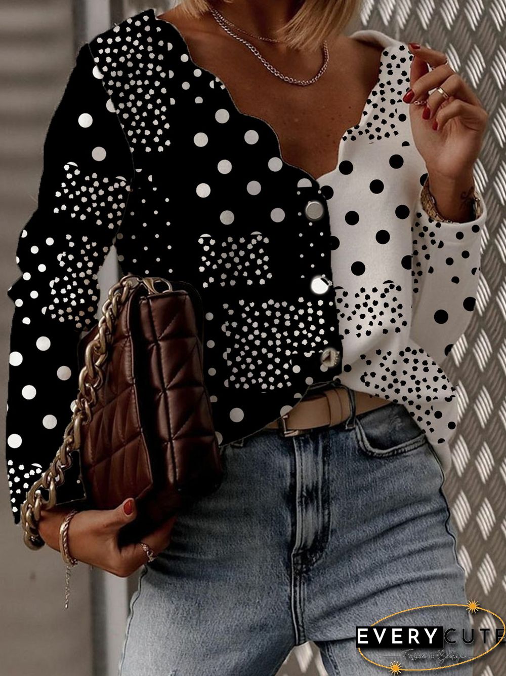 Polka Dots Elegant Blouse