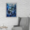 30 * 40CM Runde Bohrer Diamant Malerei- Zwei Wölfe