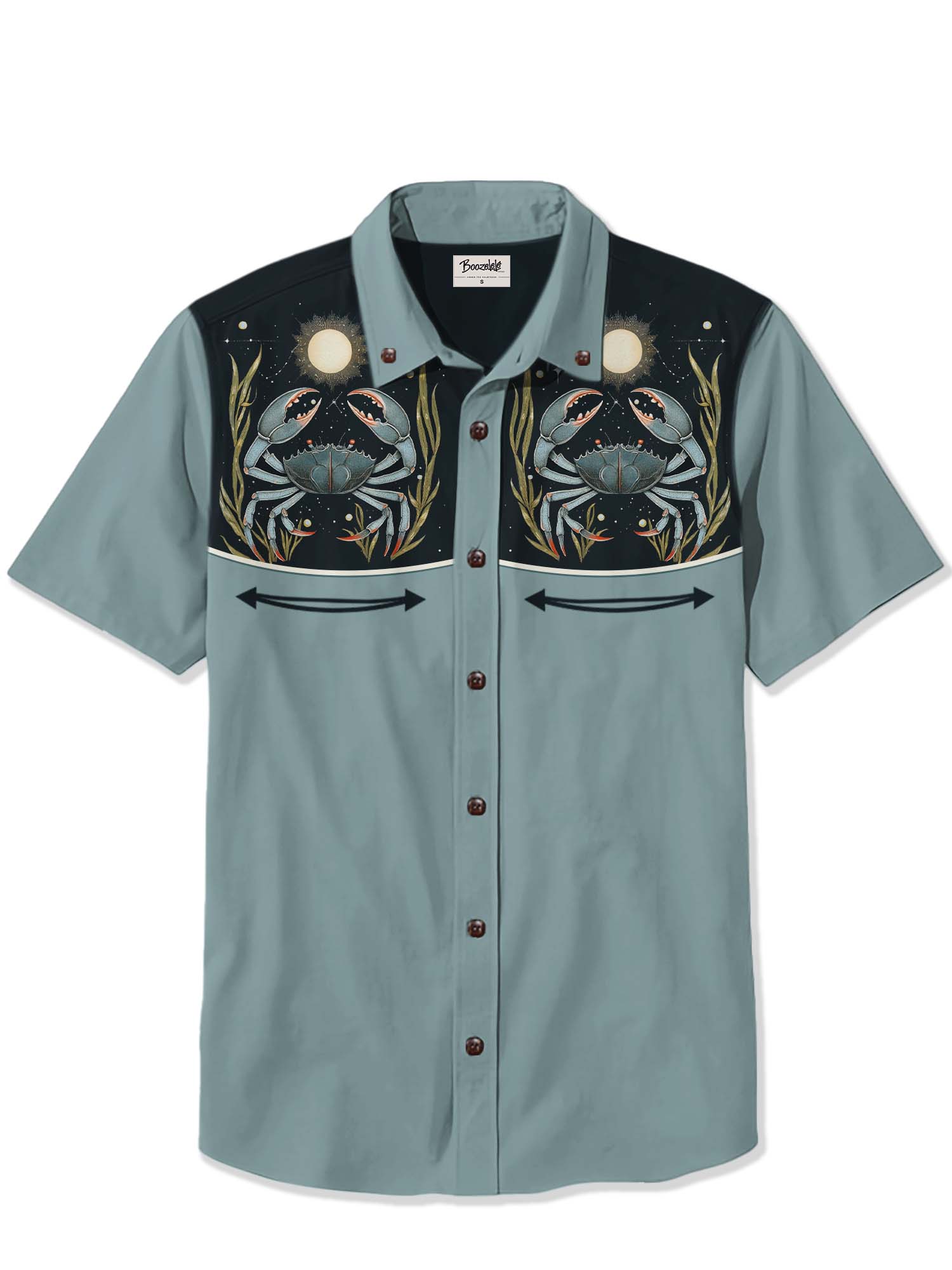 Water Plants And Crabs - 100% Cotton Shirt