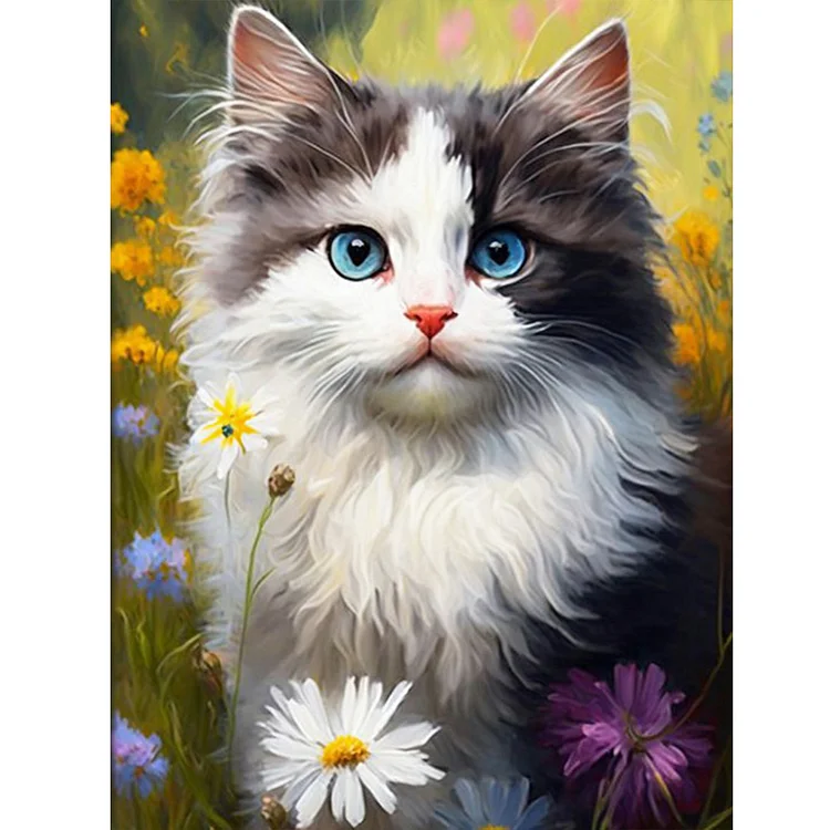 Cats And Nature 30*40CM (Canvas) Full Round Drill Diamond Painting gbfke