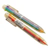 6in1 Multi Colors Press Switch Ball-pen School Opens Season Student Office Stationery Gift