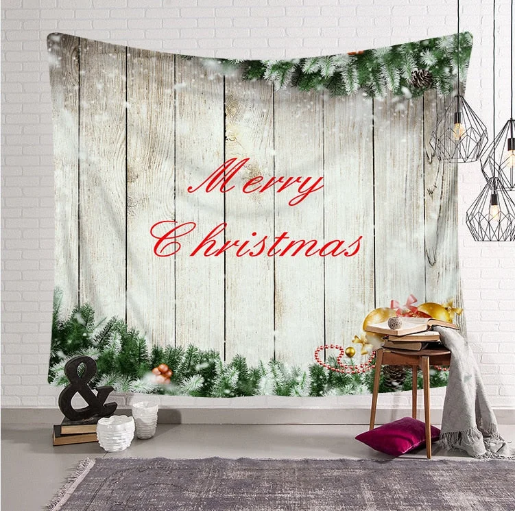 Christmas Home decor Santa Claus Hot Xmas Art Home Wall Hanging Tapestry Wall Ornamentation Christmas Wall Decor Tapestry