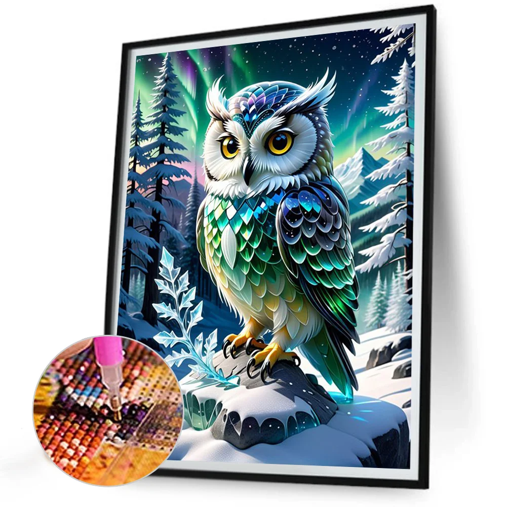 Diamond Painting - Full Round Drill - Owl(Canvas|30*40cm)