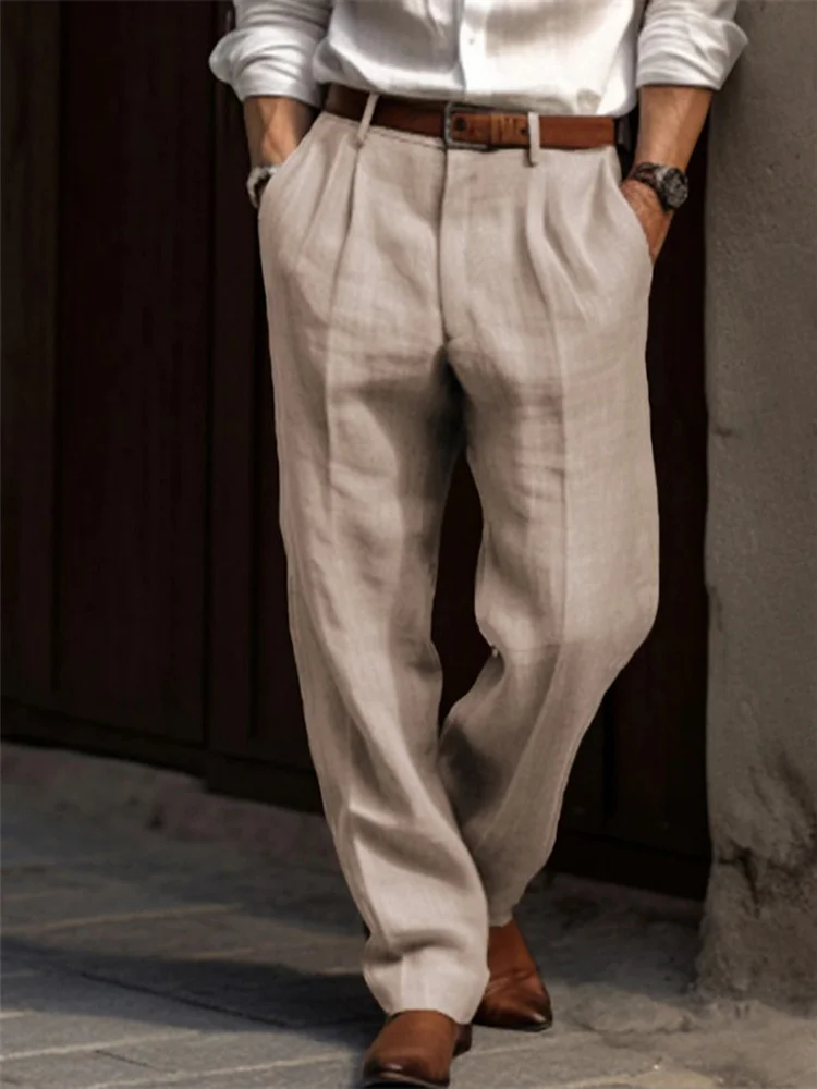 Men's Casual Loose Cotton And Linen Pants