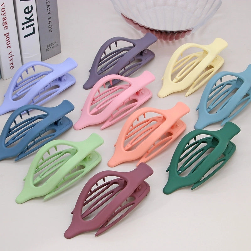 Women’s Lady Classic Style Solid Color Plastic Stoving Varnish Hair Clip