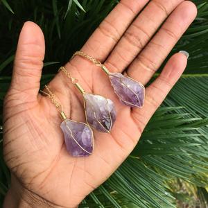 Raw Amethyst Necklace - Chakra Zulu