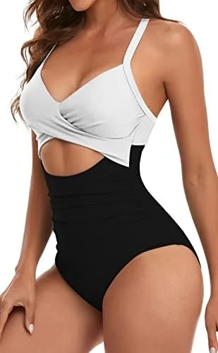Cutout High Waisted One Piece Swimsuits